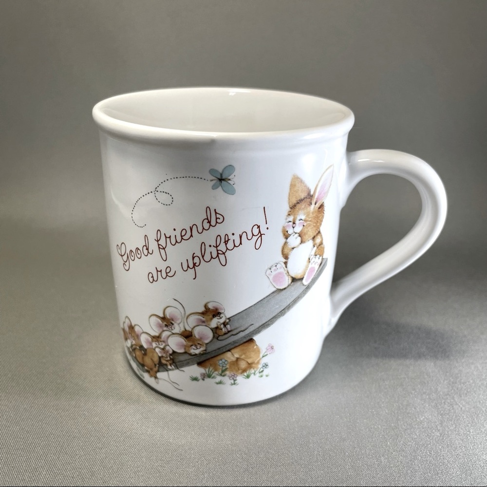 Vintage Mug Ceramic Hallmark Rabbit and Mice Good Friends…